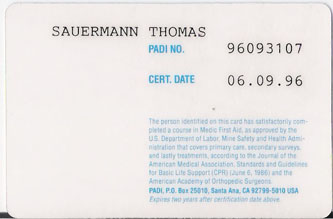 PADI Medic First Aid scan front
